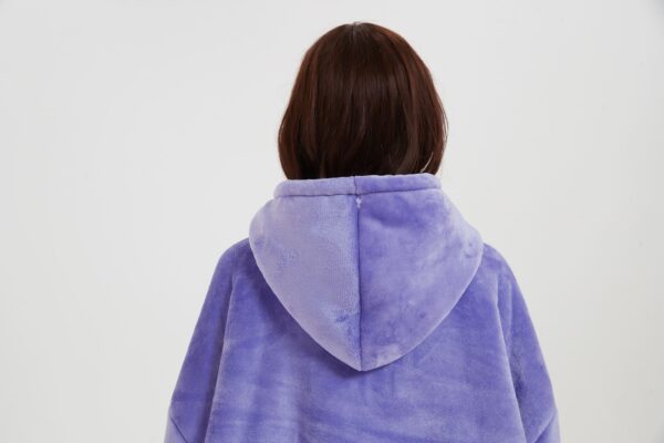 Purple Adult Hooded Blanket - 图片 3