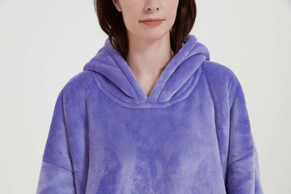 Purple Adult Hooded Blanket - 图片 2