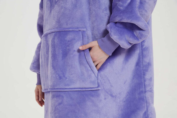 Purple Adult Hooded Blanket - 图片 4