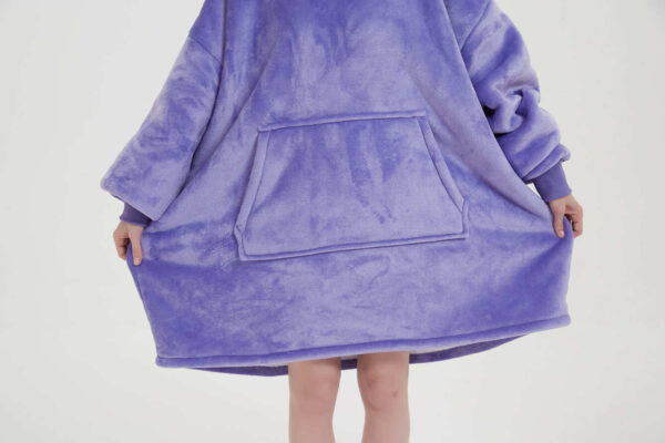 Purple Adult Hooded Blanket - 图片 5