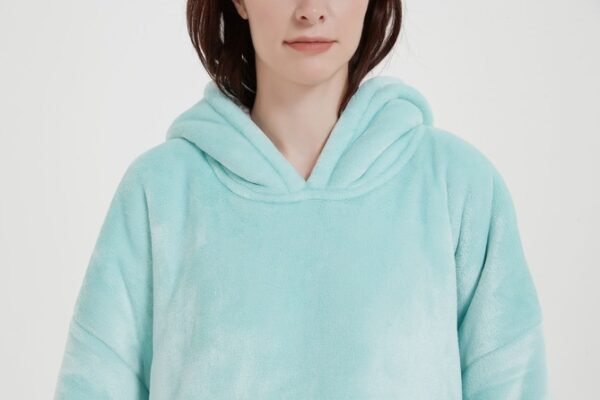 Green Adult Hooded Blanket - 图片 2