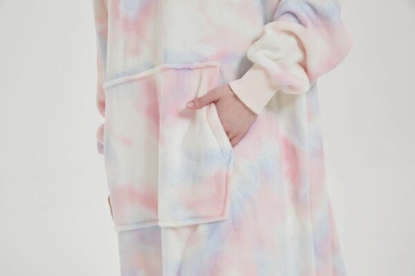 Multicoloured Unicorn Adult Lite Hoodie Blanket - 图片 4