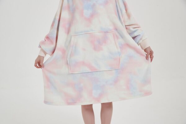 Multicoloured Unicorn Adult Lite Hoodie Blanket - 图片 5